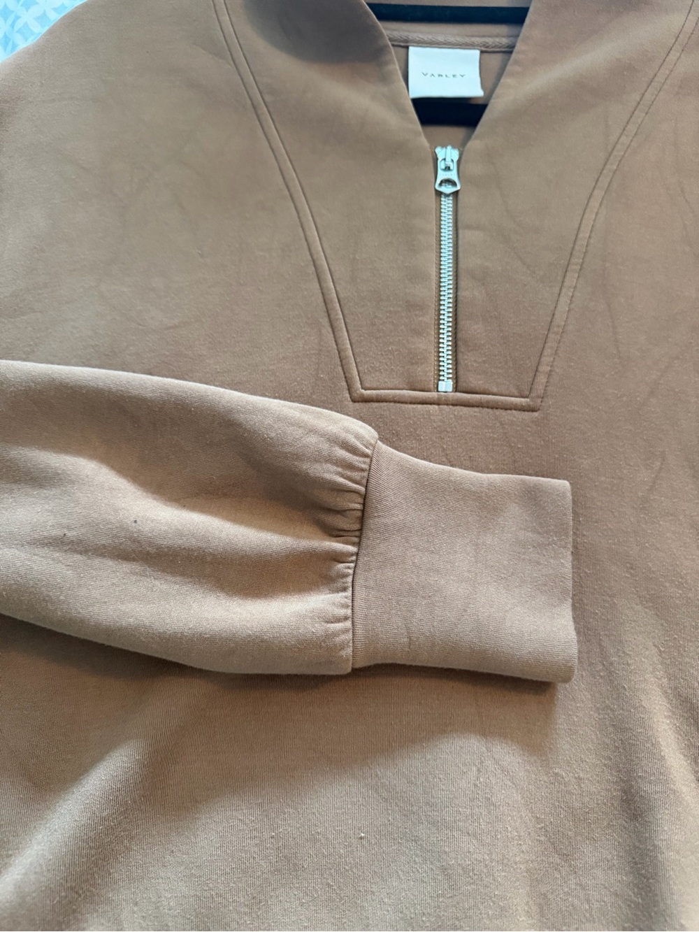 Varley Brown Davidson Sweat Doublesoft 1/4 zip - Picture 10 of 11